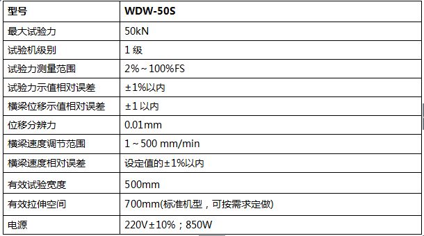 50KN數(shù)顯式電子萬(wàn)能試驗(yàn)機(jī)